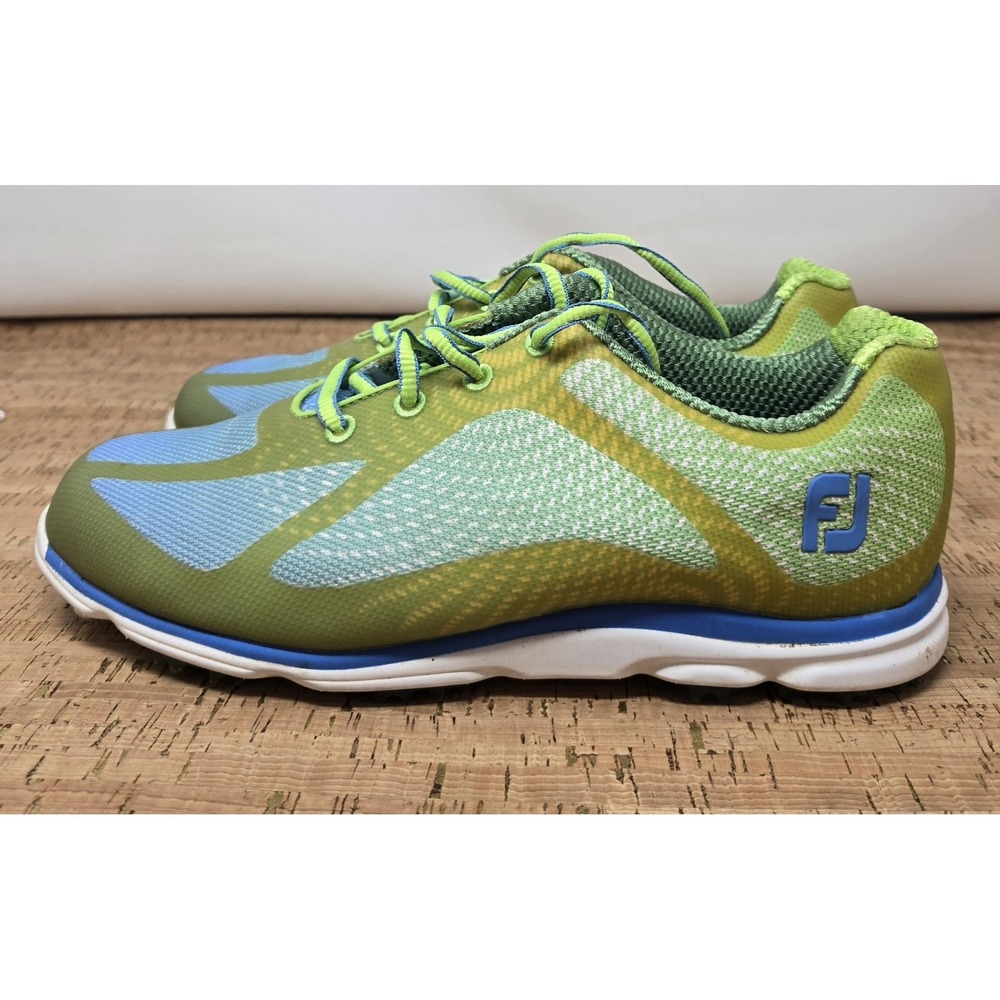 Footjoy Golf Shoes FJ EmPower Womens 8.5W Spikeless Lightweight Green Blue 98001 - Picture 3 of 10